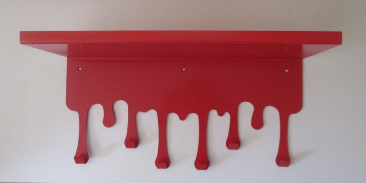 wieszk z półką spływająca farba 50 cm.JPG