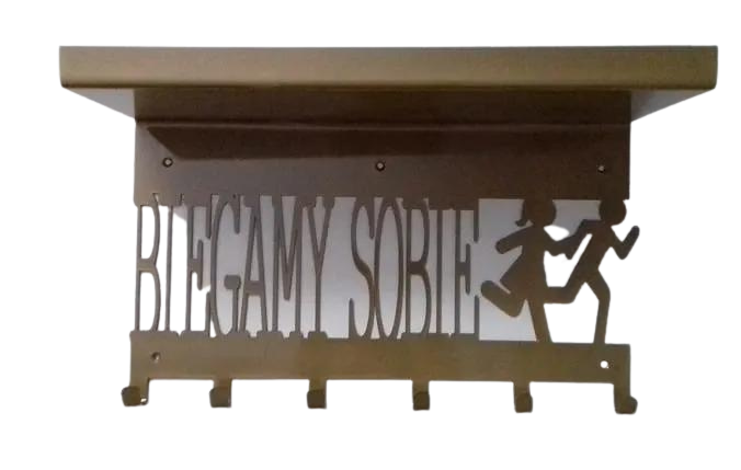 wieszak wieszakopółka z napisem biegamy sobie.png