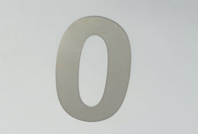 Numer na dom ze stali nierdzewnej cyfra 0 - 14 cm.jpg