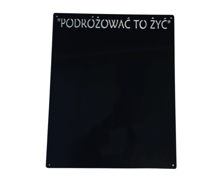 Podróżować to żyć tablica na magnesy pion.png