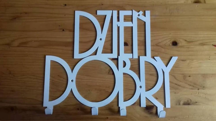 Wieszak Dzień Dobry! 4 haczyki Duży napis.jpg