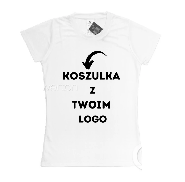 Koszulka sportowa damska z TWOIM nadrukiem LOGO.png
