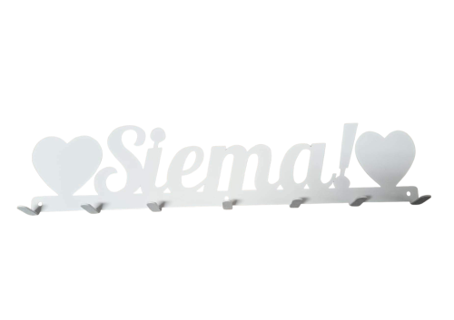 Wieszak z napisem Siema 50 cm BIAŁY.png