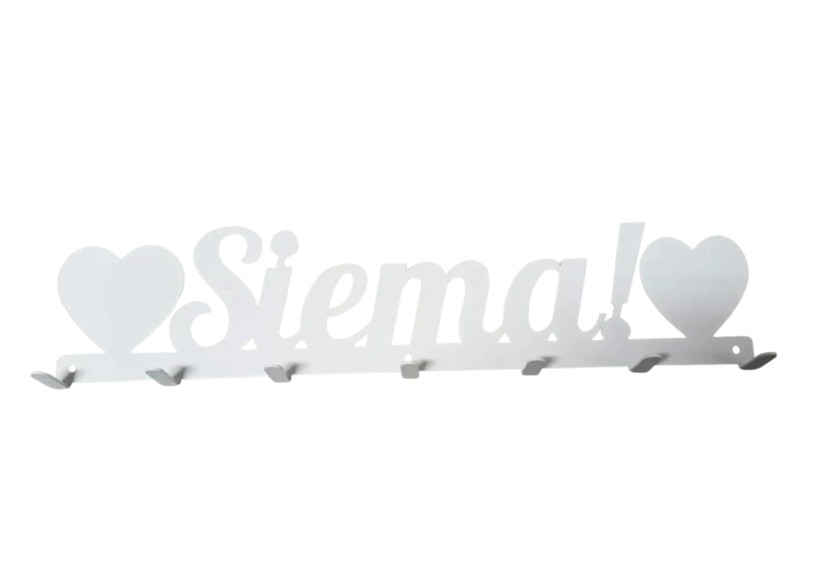 Wieszak z napisem Siema 50 cm BIAŁY.png