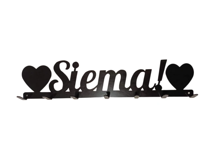 Wieszak z napisem Siema 50 cm CZARNY.png