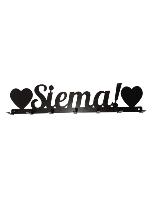 Wieszak z napisem Siema 50 cm CZARNY 1.png