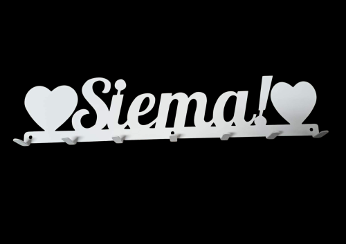 Wieszak z napisem Siema 50 cm BIAŁY.png