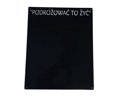 Podróżować to żyć tablica na magnesy pion.png