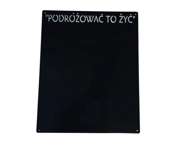 Podróżować to żyć tablica na magnesy pion.png